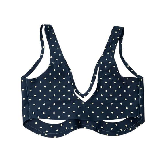 Parade support plunge seamless bralette navy and white polka dot. Size C1/ 32 DD - Picture 3 of 4